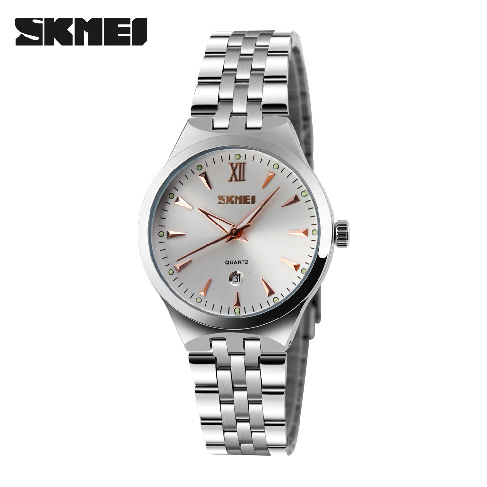 Ceasuri Femei Ceas de marcă de lux SKMEI Ceasuri de mână cu quartz Fashion Sport Full Steel Dive 50m Casual Ceas relogio feminino