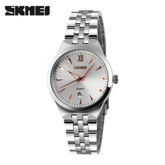 Ceasuri Femei Ceas de marcă de lux SKMEI Ceasuri de mână cu quartz Fashion Sport Full Steel Dive 50m Casual Ceas relogio feminino