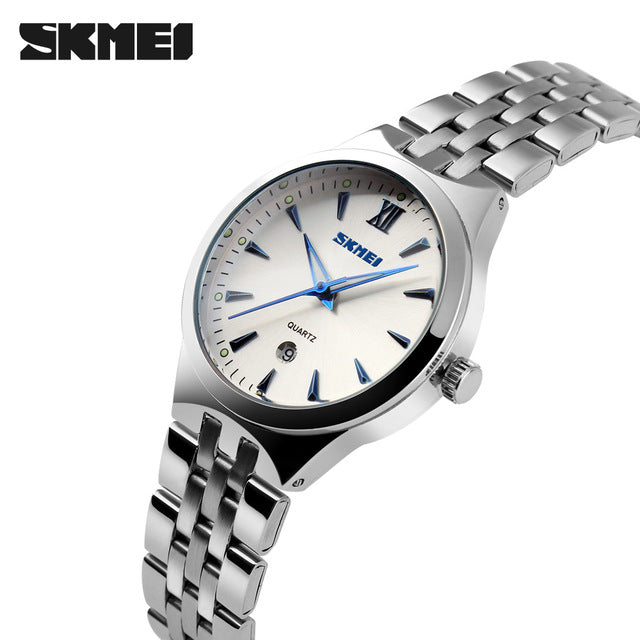 Ceasuri Femei Ceas de marcă de lux SKMEI Ceasuri de mână cu quartz Fashion Sport Full Steel Dive 50m Casual Ceas relogio feminino