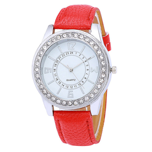 Women Fashion Leather Band Analog Quartz Round Wrist Watch Watches